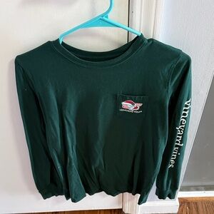 Vineyard Vines Woman’s Christmas Green Long Sleeve Shirt
